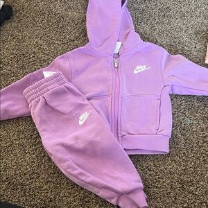 Nike Kids Lavender Sweatpants & Hoodie Set